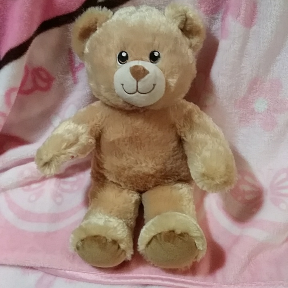 Build a Bear Workshop 2017 Light Brown 15"  Cute Plush Teddy Bear Stuffed Toy